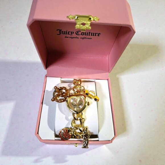 Juicy Couture Accessories - Juicy Couture Gold – tone NYC-Themed Charm Watch NIB